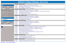 Tablet Screenshot of calendar.dulwich.org.uk